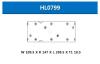 HSB HL0799 Накладка тормозной колодки HYUNDAI HD78 (шир.110мм,14отв.) (4шт.) HSB