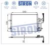 STRON STC0008 Радиатор кондиционера, Mazda Premacy II (CR), LFD7, LFF7 2005-2010