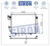 STRON STC0024 Радиатор кондиционера Mitsubishi Pajero IV 06- (Гарантия 3 года, Увеличенный ресурс)
