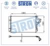 STRON STC0048 Радиатор кондиционера Hyundai Elantra 15-; Kia Cerato 16- (Гарантия 3 года, Увеличенный ресурс)