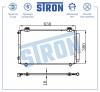 STRON STC0072 Радиатор кондиционера, TOYOTA Corolla Verso i, 3ZZFE 2001-2009