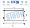 STRON STC0075 Радиатор кондиционера, Nissan X-Trail (T30), QR25DE 2000-2007
