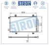 STRON STC0076 Радиатор кондиционера Suzuki SX4 06- (Гарантия 3 года, Увеличенный ресурс)