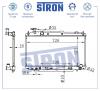 STRON STR0028 Радиатор STRON STR0028 двигателя Toyota RAV 4 II (XA20) 2,0 бензин 1AZFE 150 МКПП/АКПП 2000-2006