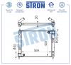 STRON STR0112 Радиатор охлаждения Nissan Juke (F15) 10- Pulsar (C13) 15- (Гарантия 3 года, Увеличенный ресурс)