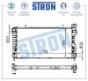 STRON STR0271 Радиатор  двигателя Chrysler Voyager IV (RG) 3,3 бензин EGA 174 АКПП 2000-2008