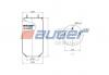 AUGER AU344023 AU 344023_пневмоподушка без стак.!2 шп.M12 смещ.25 1отв-шт.M22\ SAF