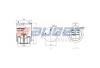 AUGER AU344881KP AUGAU344881-KP_пневмоподушка со стак.!+плита,2шп.M12смещ.25. 1отв.штуц.M22.пласт.стакан 8отв.M16\BPW