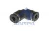 SAMPA 094417 Фитинг соединитель пластиковый угловой 90° OD: 4 mm