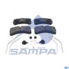 SAMPA 09662101 SA096.621-01_тормозные колодки !WVA29244/29245 с р/к , зад дисковый тормоз Knorr SL7 \MB, DAF