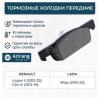 ARIRANG ARG281605 Колодки тормозные Renault Clio IV 15-, Sandero 13-18, Logan II 13-, Lada Xray передние