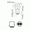 PHILIPS 12499B2 Лампа P21/5W 12V BAY15d Комплект 2шт