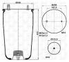 S&amp;K GMBH SK-4960P-01 Пневмоподушка без стакана 4960NP02 h423 1шп.M12. 1шп-штуц.M12-M20. Н1отв.шп.M16