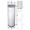 S&amp;K GMBH SK585005501 Фильтр воздушный [H=387 D1=116 D2=104]