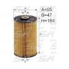 S&amp;K GMBH SK586000301 Фильтрующий элемент топлива [H=164 D1=95 D2=46]