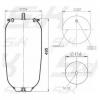 S&amp;K GMBH SK6318P01PL Premium Line Пневмоподушка без стакана [верх: 2отв.M8 1отв-шт.M22/12 Низ: 1отв.M12][Гарантия 3 года]