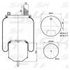 S&amp;K GMBH SK6416K01PL Premium Line Пневмоподушка со стаканом (металл 1шп.М14)  [1шп.-шт.М16/М24смещ.80+кронштейн][Гарантия