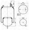 S&amp;K GMBH SK-6418K-01 Пневмоподушка со стаканом (металл 1шп.M14) 1шп-шт.M16/24 смещ.80+кроншт.4отв.