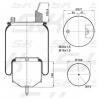 S&amp;K GMBH SK6418K01PL Premium Line Пневмоподушка со стаканом (металл 1шп.M14) [1шп-шт.M16/24 смещ.80+кроншт.4отв.][Гаранти