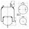 S&amp;K GMBH SK-6420K-01 Пневмоподушка со стаканом (металл1шп.M14 ) 1шп-шт.M16/24 смещ.80+кроншт.