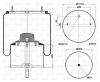 S&amp;K GMBH SK725K01 Пневморессора. Поршень металл [Верх: 1*М22x1.5 | 2*М12  Низ: 1*М20x2.5