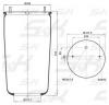 S&amp;K GMBH SK725P01PL SK725P01PL_'Premium Line' Пневмоподушка без стакана (2шп.М12 смещ.20 1отв-шт.М22 Н:отв.D171.1)