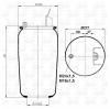 S&amp;K GMBH SK7803P01 Пневморессора без поршня [Верх: 2*d.14 | 1*М16x1.5/М24x1.5  Низ: -/-]