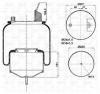 S&amp;K GMBH SK-7804K-01 Пневмоподушка со стаканом (металл 1шп.M14) 1шп-шт.M16/24смещ.80+кроншт.4отв.