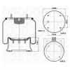 S&amp;K GMBH SK-810K-01 Пневмоподушка со стаканом (металл 4 отв.M12) 4шп.M12.1отв.штуц.M22