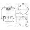 S&amp;K GMBH SK810K01PL Premium Line Пневмоподушка со стаканом (металл 4 отв.M12) [4шп.M12.1отв.штуц.M22][Гарантия 3 года]