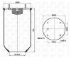 S&amp;K GMBH SK-810P-01 Пневмоподушка без стакана h432 4шп.M12. 1отв.штуц.M22. Н 1отв. D160