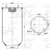 S&amp;K GMBH SK813P01PL Premium Line Пневмоподушка без стакана [h511 4шп.M12. 1отв.штуц.M22. Н: 1отв.][Гарантия 3 года]