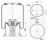 S&amp;K GMBH SK-8186KP-01 Пневмоподушка со стаканом (пластик) 2отв.M12 1отв.-штуц. M22 Порш пласт 1отв.M12