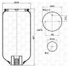 S&amp;K GMBH SK8186P01 Пневморессора без поршня [Верх: 1*М22x1.5 | 2*М10  Низ: 1*М12]