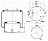 S&amp;K GMBH SK-836-02K-01 Пневмоподушка со стаканом (836M2K1 3шп.M10 треуг., 2 отв.шт.M16. без отбПорш.h135 ст.1отв.M16)