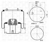 S&amp;K GMBH SK83606K01 Пневморессора. Поршень металл [Верх: 1*М16x1.5 | 3*М10  Низ: 1*М16]