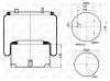S&amp;K GMBH SK-836K-01 Пневмоподушка со стаканом (металл 1отв.M16) без отбойн. 836MK1 3шп.M10 1отв-шт.M16 смещ.28