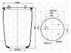 S&amp;K GMBH SK-836P-01 Пневмоподушка без стакана без отбойника 836M 3шп.M10 1отв-шт.M16 смещ.28 Н1отв.D150.8