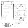 S&amp;K GMBH SK9002A301P01 Пневморессора без поршня [Верх: 1*M12 | 1*M12x1,5/M20x1,5   Низ: 1*M12 ]