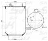 S&amp;K GMBH SK902P01PL Premium Line Пневмоподушка без стакана [1шп.M12 2шп-шт.M16+M16/24 Низ: отв.D202][Гарантия 3 года]