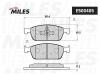 MILES E500405 Колодки тормозные передние (Смесь CERAMIC) FORD KUGA 12-/TRANSIT CONNECT 13- (TRW GDB2009) E500405