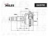 MILES GA20783 ШРУС наружный MAREA,145,146 1,4/1,6 ABS 96- (GSP 802005) GA20783