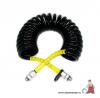 STARKMEISTER S28.1055 Шланг воздушный M16x1.5/M16x1.5 21виток Poliuretan ISO (черный) пластиковая защита от излома желтая