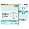 TEIKIN 301060.50 Поршни без колец Chevrolet Optra/Lacetti 1.8L d81.6+0.5 на 4 цил. (920 667 81) Teikin