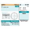 TEIKIN 482050.50 Поршни без колец VW ARX d81.0+0.50 (на 4 цил.) (06B 107 065 N) Teikin