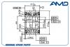 AMD AMDBER61 AMD.BER61_к-кт подшипника ступицы передней!/ Hyundai Solaris II 17&amp;gt;, KIA Rio IV 17&amp;gt;