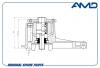 AMD AMDPW283 Помпа Kia Sportage III (10-)/Sportage IV (16-)/CEED (12-)/Cerato (13-)/Optima (11-) 2