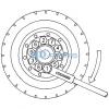 HD-PARTS 309200 Гайка колеса Scania с юбкой с правой резьбой 7/8`` H=30.8 SW33