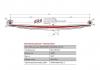 ЧМЗ 902604MS290210201 902604MS-2902102-01_лист рессоры! №2 передняя L1830мм (4-х листовая)\ MB Actros 3331-3355