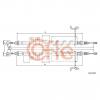 COFLE 92105337 Трос стояночного тормоза задн FORD TRANSIT CONNECT ABS mod 200/220 DS1,8TDdi-1,8TDCi-1,8 (large mod.